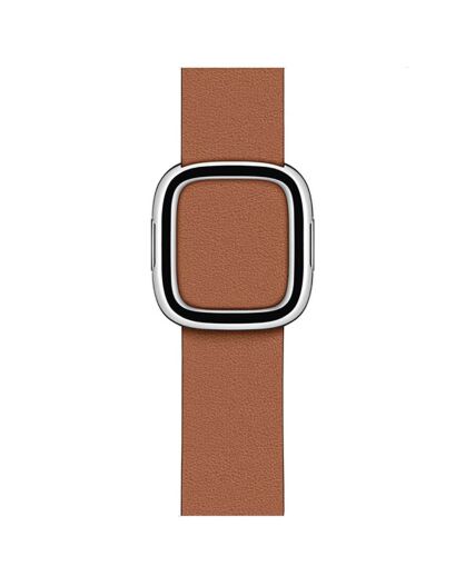 Bracelet en cuir véritable pour Apple Watch 38/40 et 41mm Buckle Edition marron